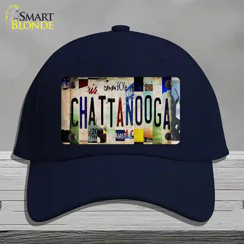 Chattanooga Strip Art Novelty License Plate Hat Tag Cotton / Navy