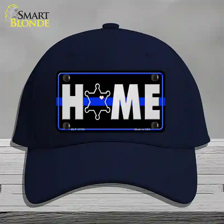 Home Sheriff Badge Novelty License Plate Hat Tag Cotton / Navy