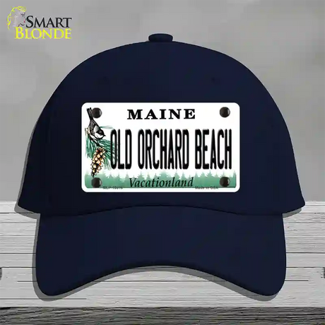 Old Orchard Beach Maine Novelty License Plate Hat Tag Cotton / Navy