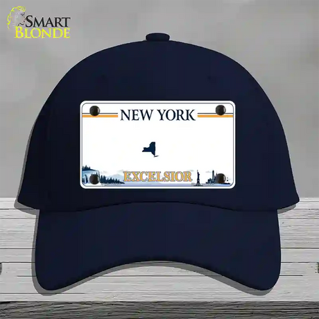 New York Excelsior Novelty License Plate Hat Cotton / Navy