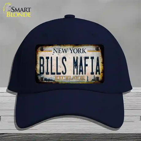 Bills Mafia New York Rusty Novelty License Plate Hat Tag Cotton / Navy