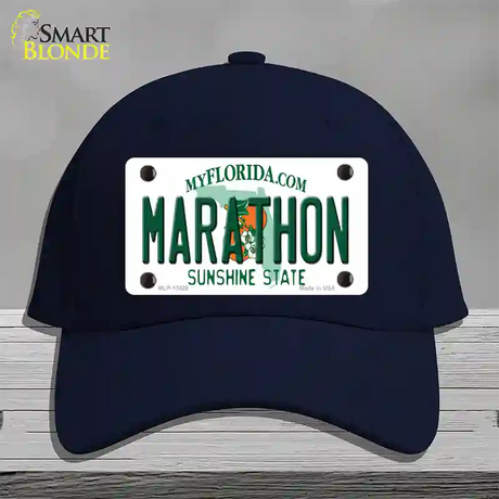 Marathon Florida Novelty License Plate Hat Tag Cotton / Navy