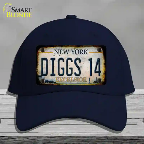 Diggs 14 Excelsior New York Rusty Novelty License Plate Hat Tag Cotton / Navy