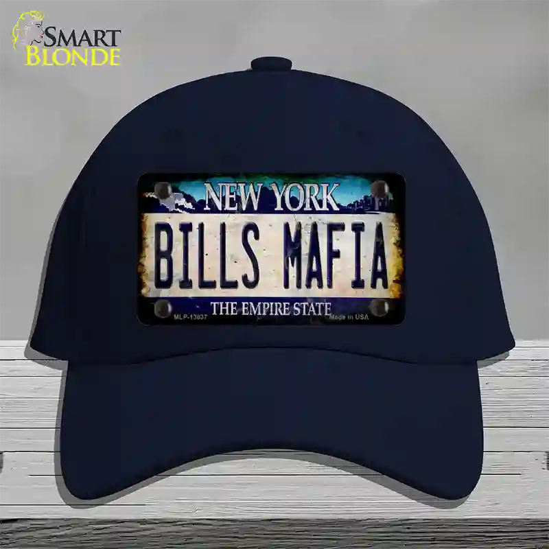 Bills Mafia Novelty License Plate Hat Tag Cotton / Navy