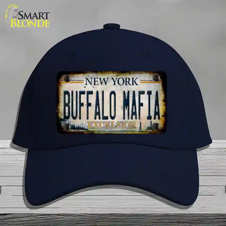 Buffalo Mafia Excelsior New York Rusty Novelty License Plate Hat Tag Cotton / Navy