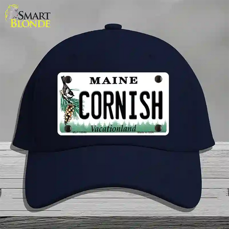 Cornish Maine Novelty License Plate Hat Tag Cotton / Navy