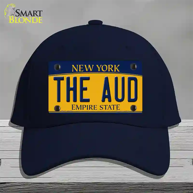 The Aud NY Yellow Novelty License Plate Hat Tag Cotton / Navy