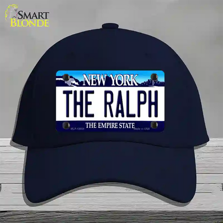 The Ralph NY Blue Novelty License Plate Hat Tag Cotton / Navy