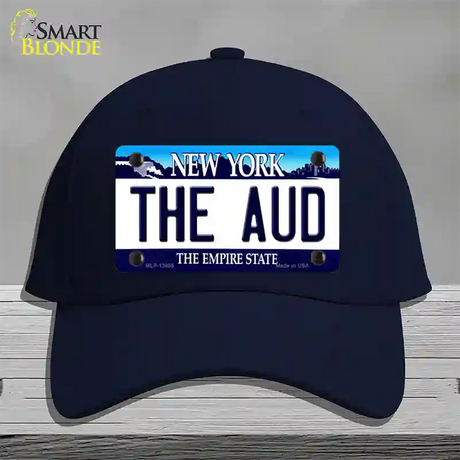 The Aud NY Blue Novelty License Plate Hat Tag Cotton / Navy