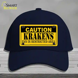 Caution Krakens Novelty License Plate Hat Tag Cotton / Navy