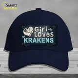 This Girl Loves Krakens Novelty License Plate Hat Tag Cotton / Navy