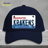 Krakens Washington Novelty License Plate Hat Tag Cotton / Navy