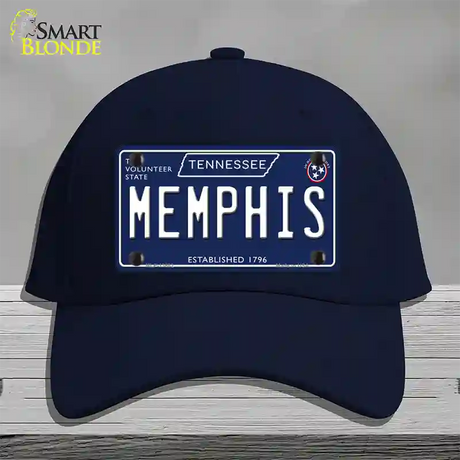 Memphis Tennessee Blue Novelty License Plate Hat Tag Cotton / Navy