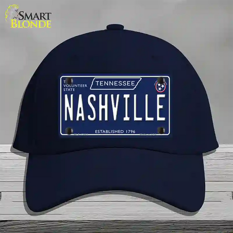 Nashville Tennessee Blue Novelty License Plate Hat Tag Cotton / Navy