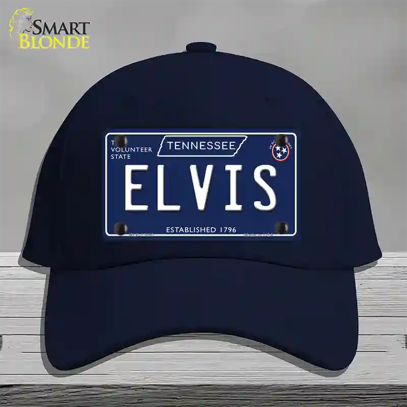 Elvis Tennessee Blue Novelty License Plate Hat Tag Cotton / Navy