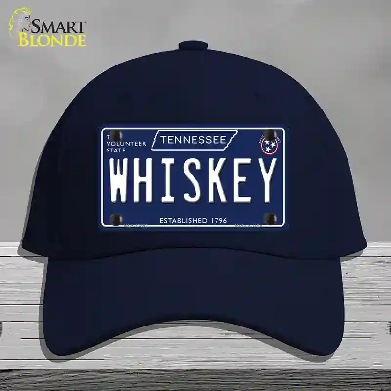 Whiskey Tennessee Blue Novelty License Plate Hat Tag Cotton / Navy