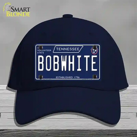 Bob White Tennessee Blue Novelty License Plate Hat Tag Cotton / Navy