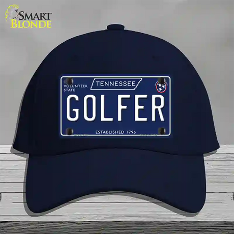 Golfer Tennessee Blue Novelty License Plate Hat Tag Cotton / Navy