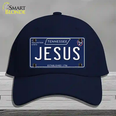 Jesus Tennessee Blue Novelty License Plate Hat Tag Cotton / Navy