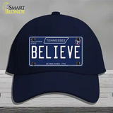 Believe Tennessee Blue Novelty License Plate Hat Tag Cotton / Navy