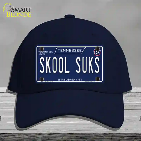 Skool Suks Tennessee Blue Novelty License Plate Hat Tag Cotton / Navy