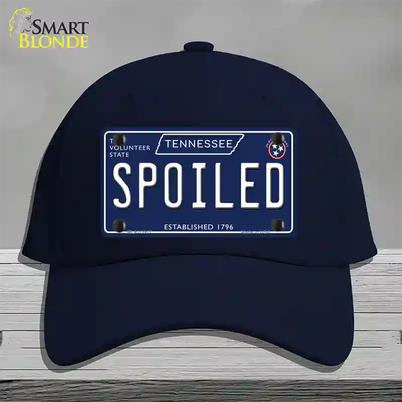 Spoiled Tennessee Blue Novelty License Plate Hat Tag Cotton / Navy