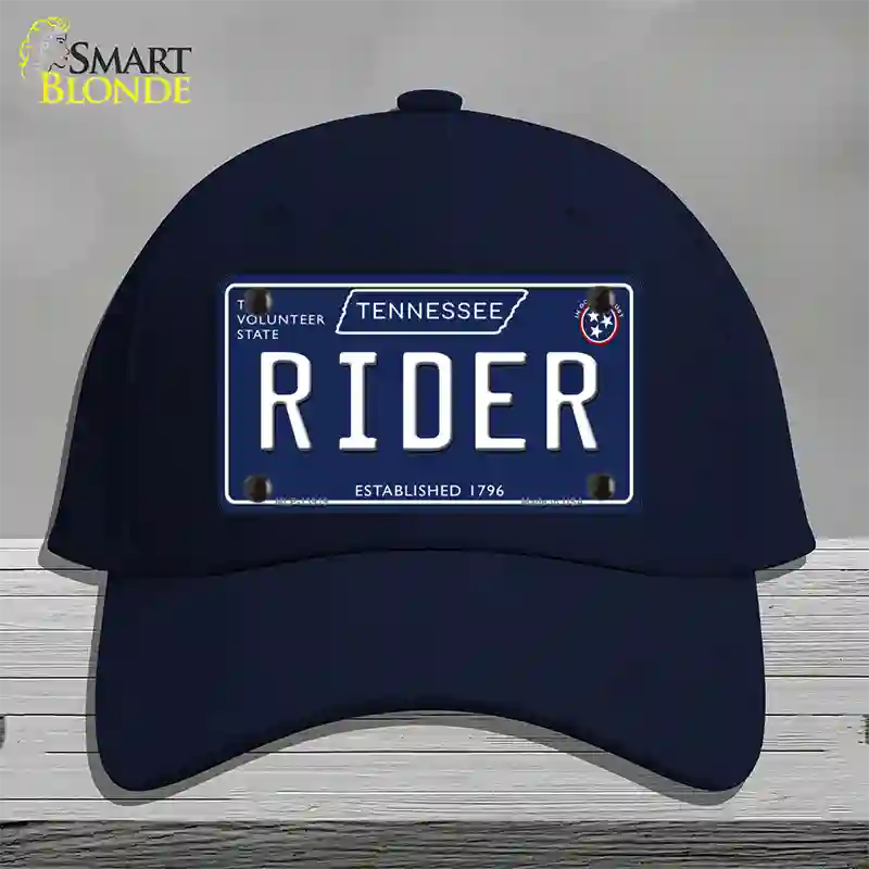 Rider Tennessee Blue Novelty License Plate Hat Tag Cotton / Navy