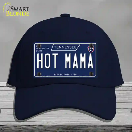 Hot Mama Tennessee Blue Novelty License Plate Hat Tag Cotton / Navy