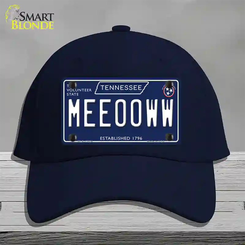 Meeooww Tennessee Blue Novelty License Plate Hat Tag Cotton / Navy