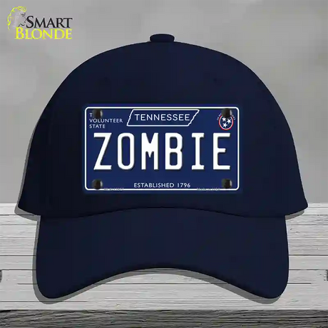 Zombie Tennessee Blue Novelty License Plate Hat Tag Cotton / Navy