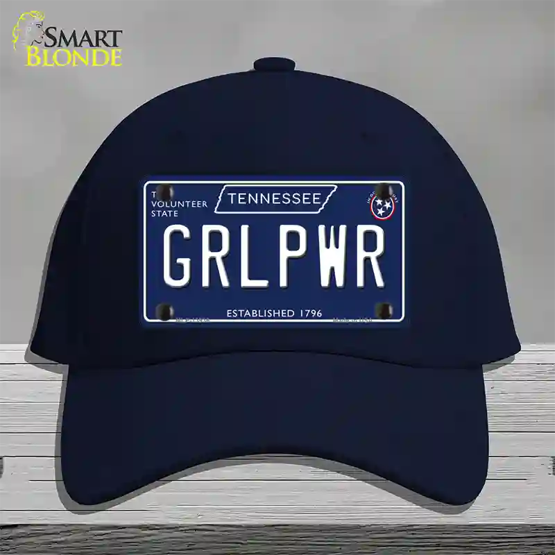 Grlpwr Tennessee Blue Novelty License Plate Hat Tag Cotton / Navy