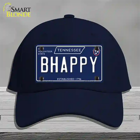 B Happy Tennessee Blue Novelty License Plate Hat Tag Cotton / Navy