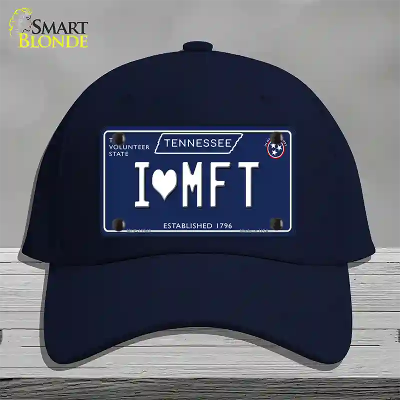 I Heart MFT Tennessee Blue Novelty License Plate Hat Tag Cotton / Navy