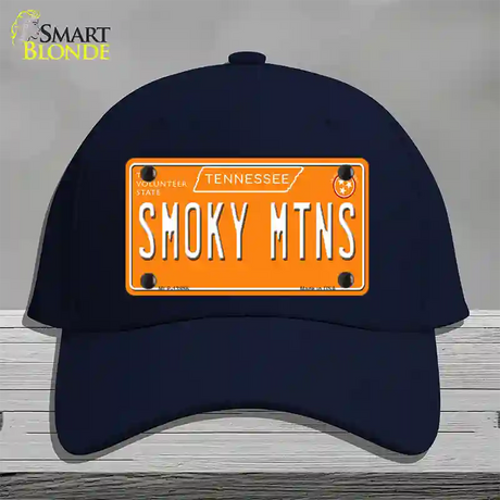 Smoky Mtns Tennessee Orange Novelty License Plate Hat Tag Cotton / Navy