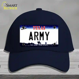 Texas Army Novelty License Plate Hat Tag Cotton / Navy