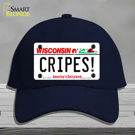 Cripes Wisconsin Novelty License Plate Hat Tag Cotton / Navy