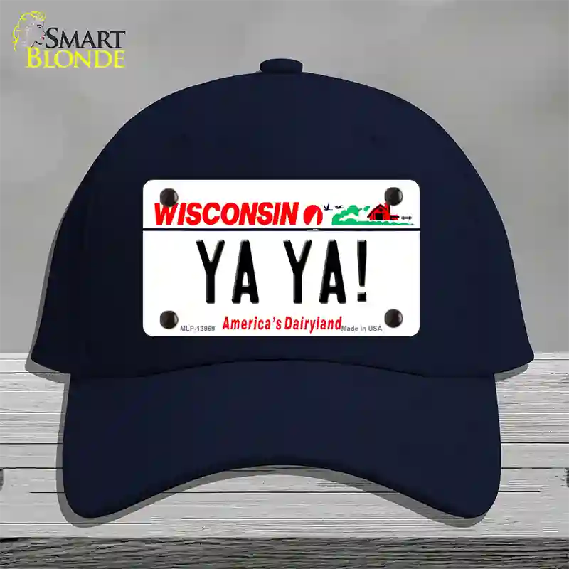 Ya Ya Wisconsin Novelty License Plate Hat Tag Cotton / Navy