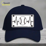 Baseball Heart Beat Novelty License Plate Hat Tag Cotton / Navy