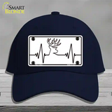 Deer Heart Beat Novelty License Plate Hat Tag Cotton / Navy