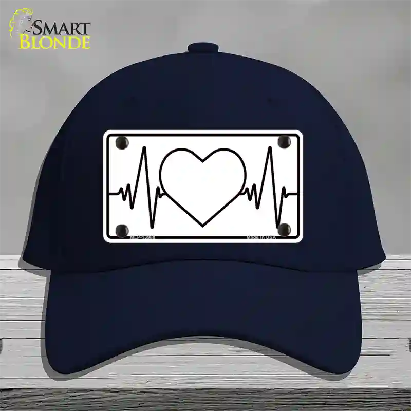 Love Heart Beat Novelty License Plate Hat Tag Cotton / Navy