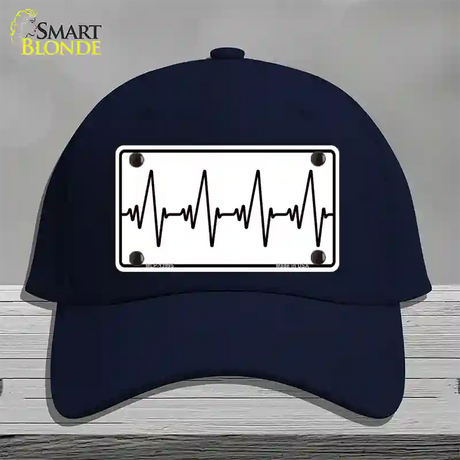 Heart Beats Novelty License Plate Hat Tag Cotton / Navy