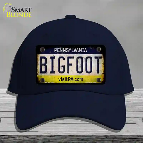 Bigfoot Pennsylvania Novelty License Plate Hat Tag Cotton / Navy