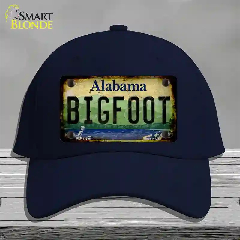 Bigfoot Alabama Novelty License Plate Hat Tag Cotton / Navy