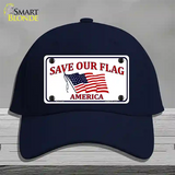 Save Our Flag Novelty License Plate Hat Cotton / Navy