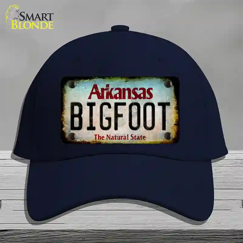 Bigfoot Arkansas Novelty License Plate Hat Tag Cotton / Navy