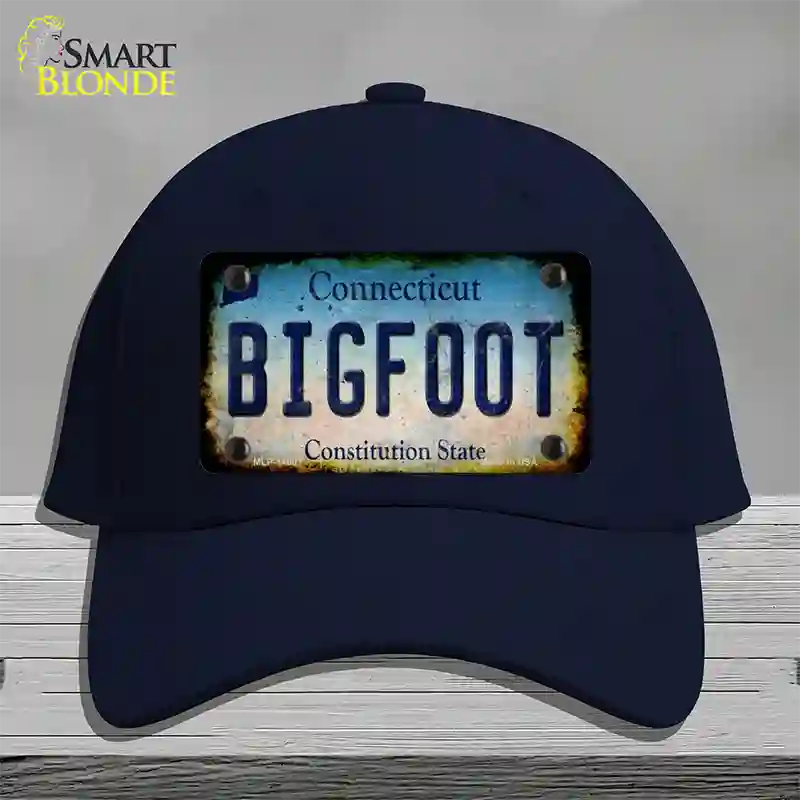 Bigfoot Connecticut Novelty License Plate Hat Tag Cotton / Navy