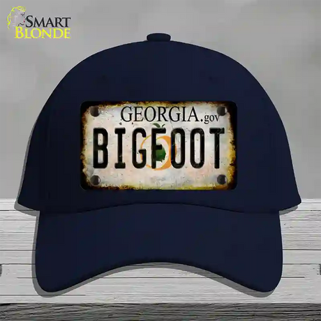 Bigfoot Georgia Novelty License Plate Hat Tag Cotton / Navy