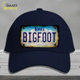 Bigfoot Iowa Novelty License Plate Hat Tag Cotton / Navy