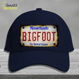 Bigfoot Massachusetts Novelty License Plate Hat Tag Cotton / Navy