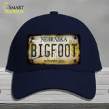 Bigfoot Nebraska Novelty License Plate Hat Tag Cotton / Navy